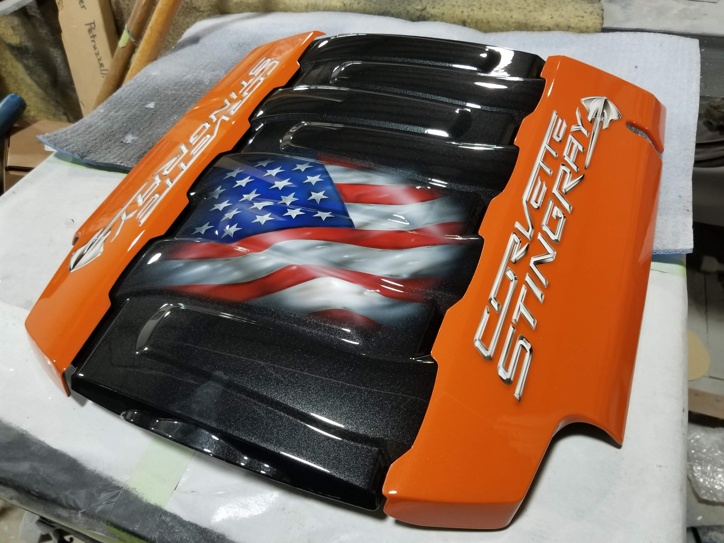 C7 Corvette Smooth American Flag Center Plenum