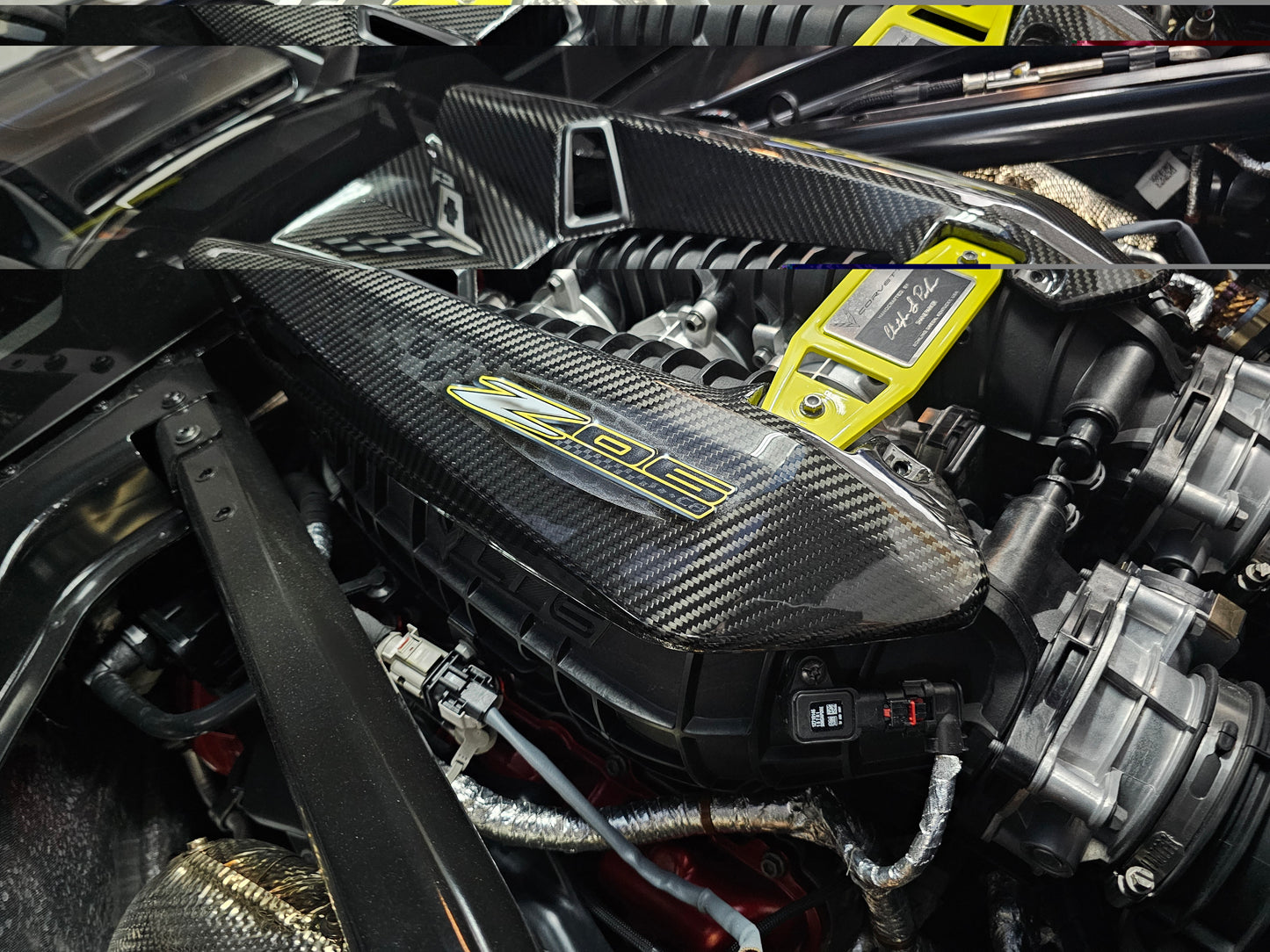 C8 Z06 Custom Airbrushed Carbon Fiber Engine Cover